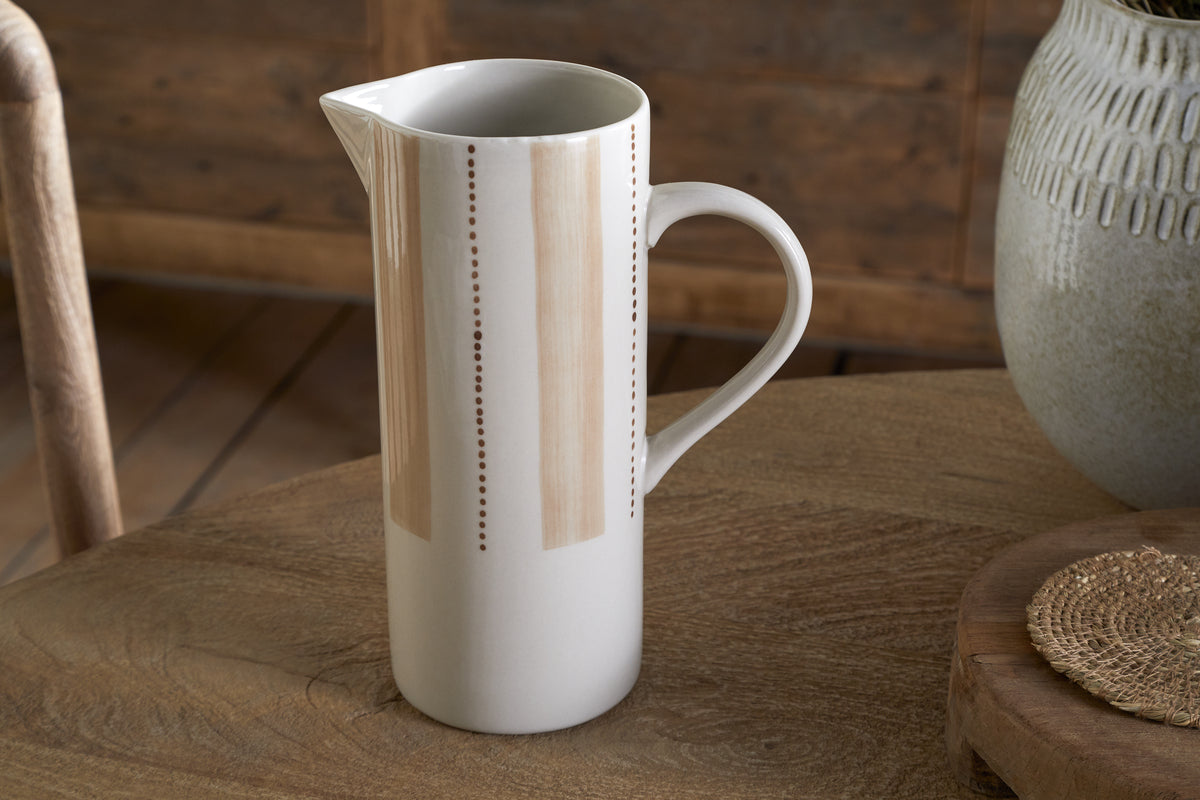 Patthar Jug - Cream & Clay - Large