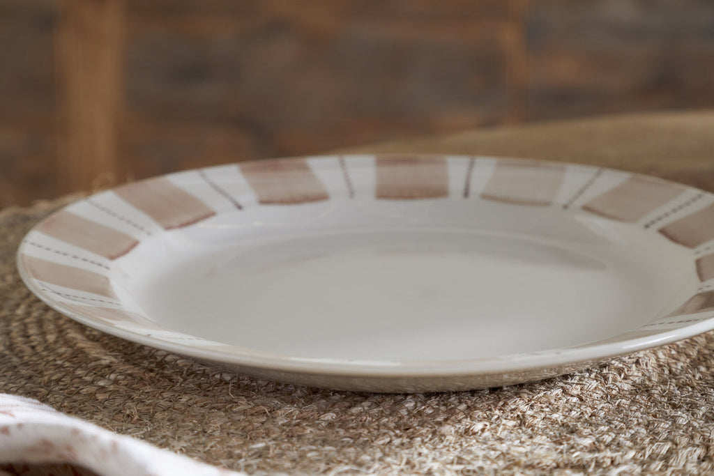 Patthar Side Plate - Cream & Clay