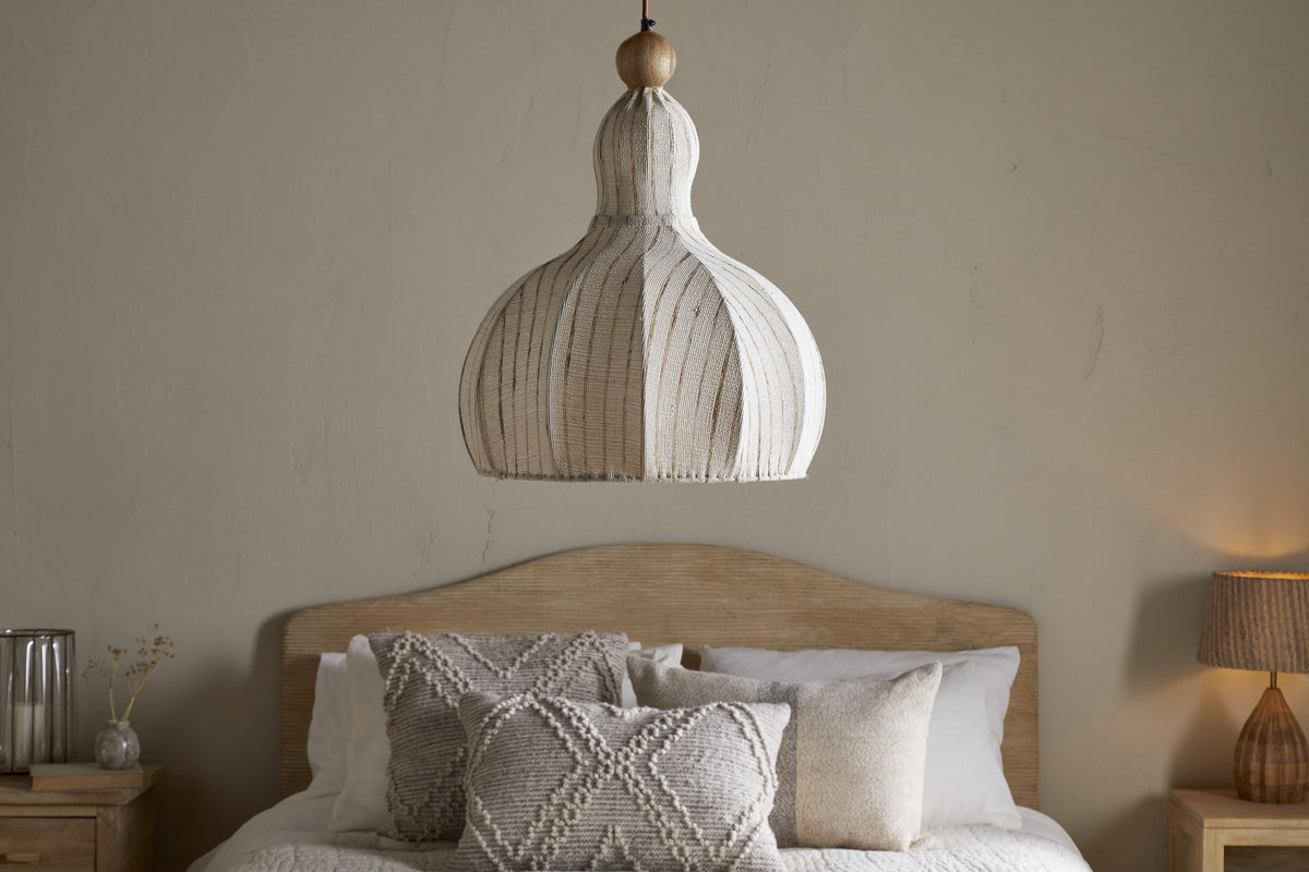 Kela Fabric Pendant - Off White