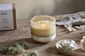 Oakmoss & Rose 3 Wick Scented Candle - Yellow - 3 Wick