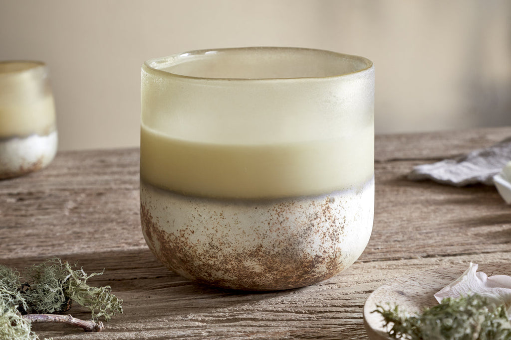 Oakmoss & Rose 3 Wick Scented Candle - Yellow - 3 Wick
