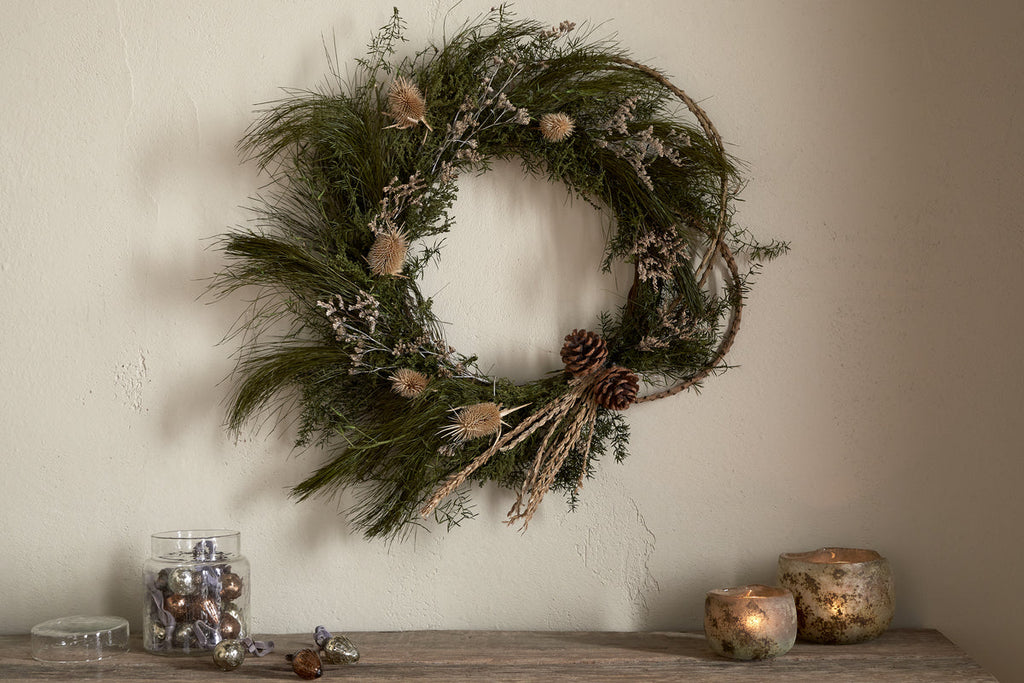 Adiela Wreath - Natural & Moss