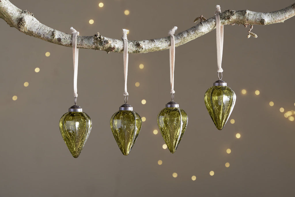 Khela Baubles - Moss - (Set of 4)