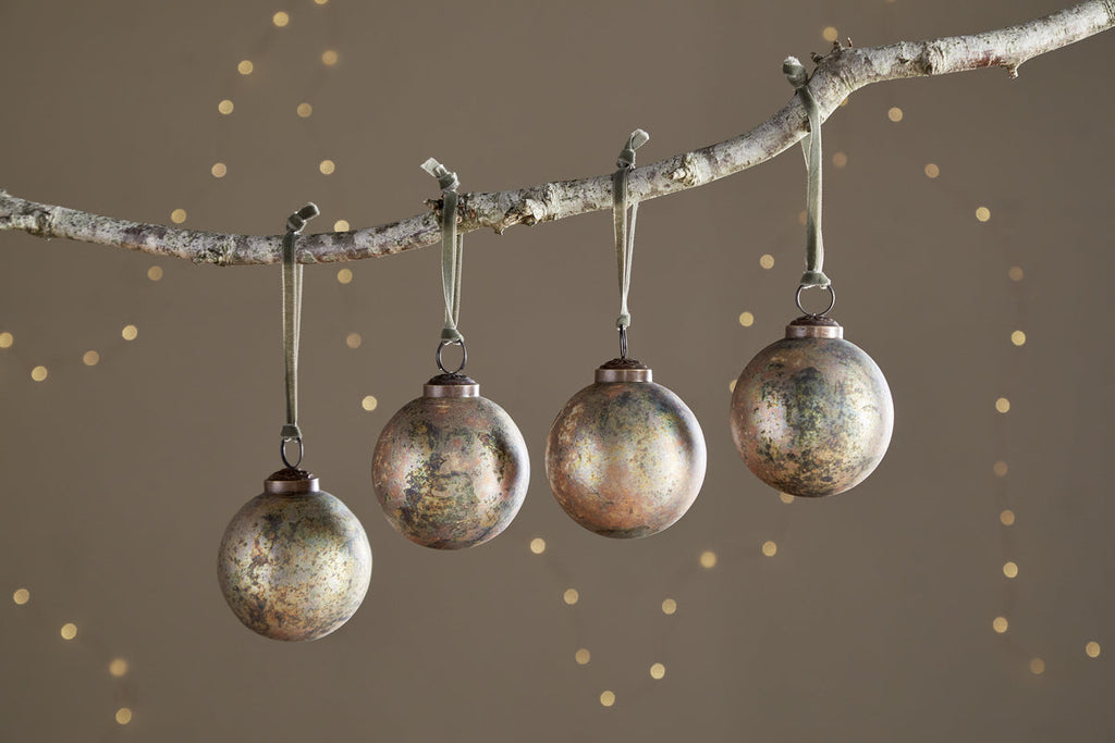 Mavu Baubles - Rustic Bronze & Green - (Set of 4)