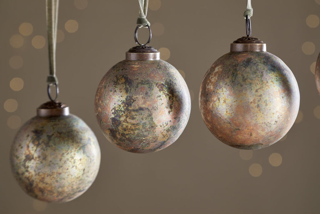 Mavu Baubles - Rustic Bronze & Green - (Set of 4)