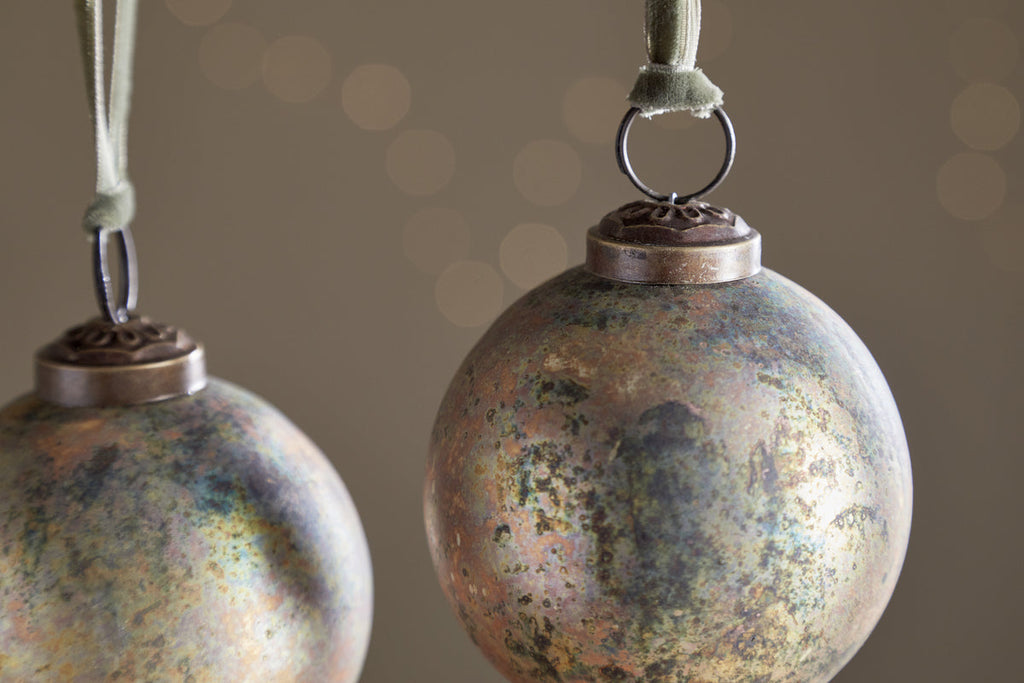 Mavu Baubles - Rustic Bronze & Green - (Set of 4)