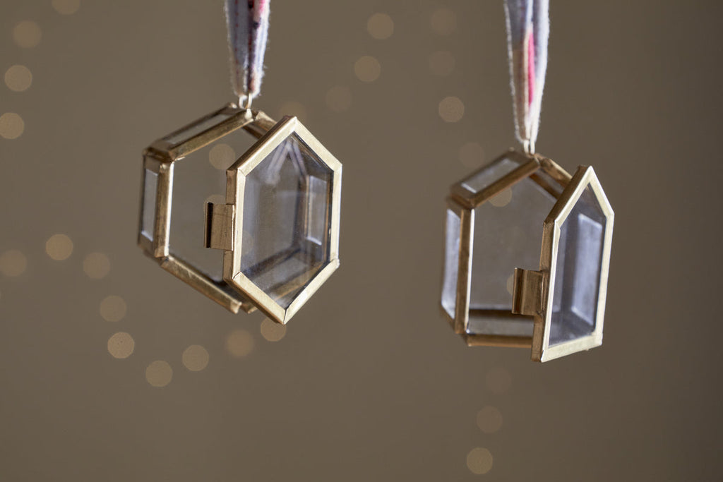 Tiny Kiko Box Decorations - Antique Brass - (Set of 2)
