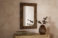 Arjun Upholstered Rectangular Wall Mirror - Natural