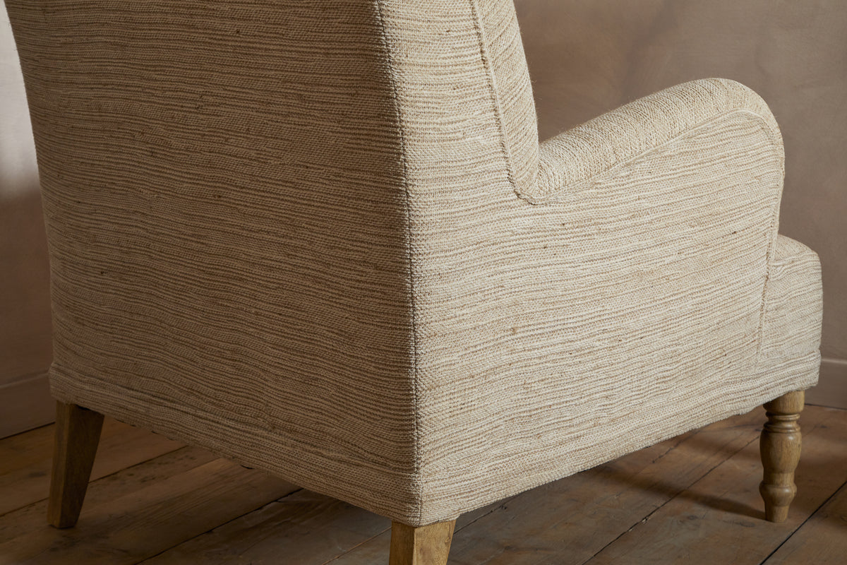 Zairya Jute & Cotton Armchair - Natural & Rust