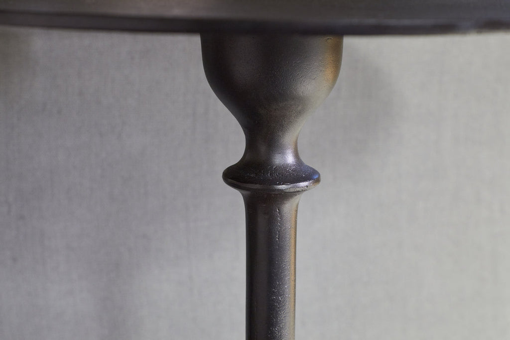 Lahar Cast Metal Tall Side Table - Aged Black