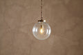 Jayeda Recycled Glass Ball Pendant - Clear