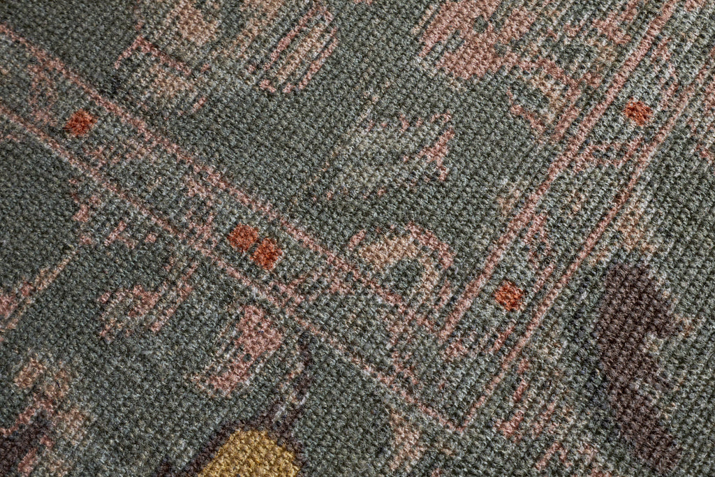 Okuta Jute Heirloom Rug - Olive Green