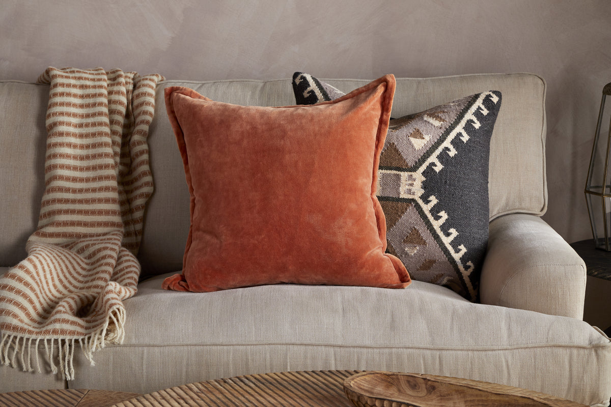 Menmai Velvet Cushion Cover - Cinnamon