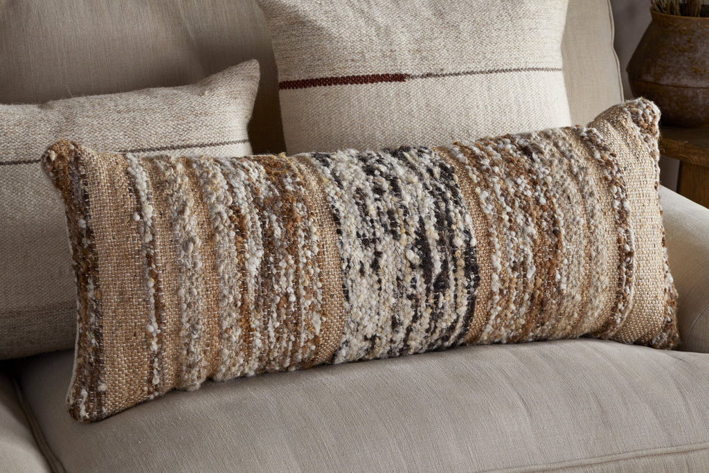 Maua Statement Boucle Lumbar Cushion Cover - Mocha