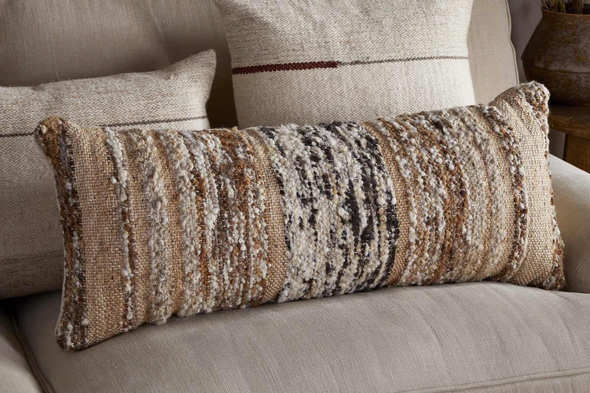 Maua Statement Boucle Lumbar Cushion Cover - Mocha