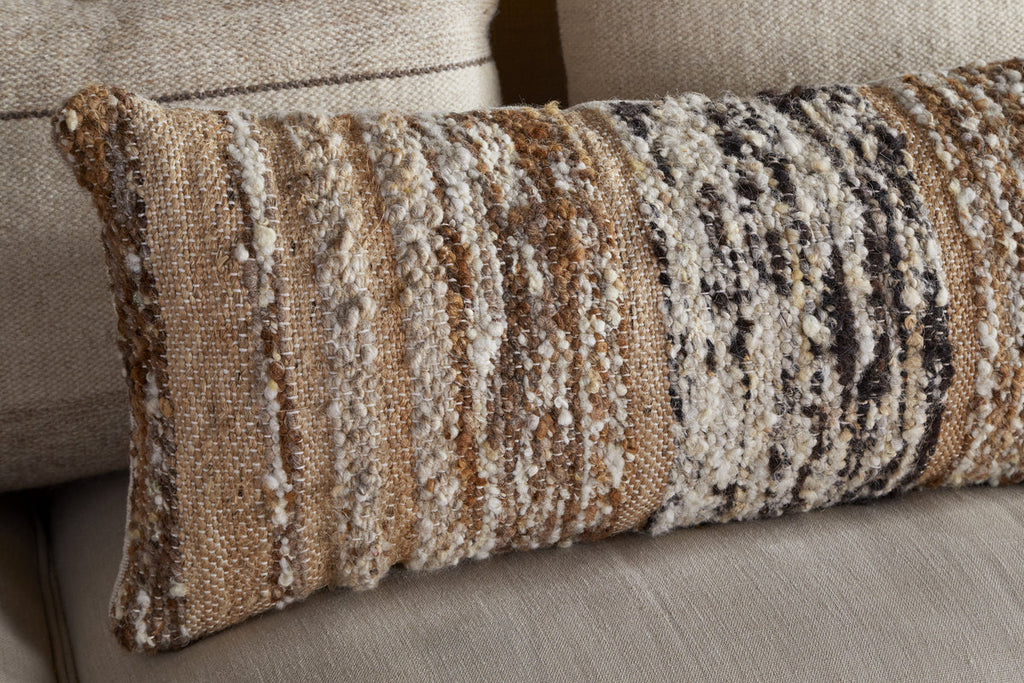 Maua Statement Boucle Lumbar Cushion Cover - Mocha