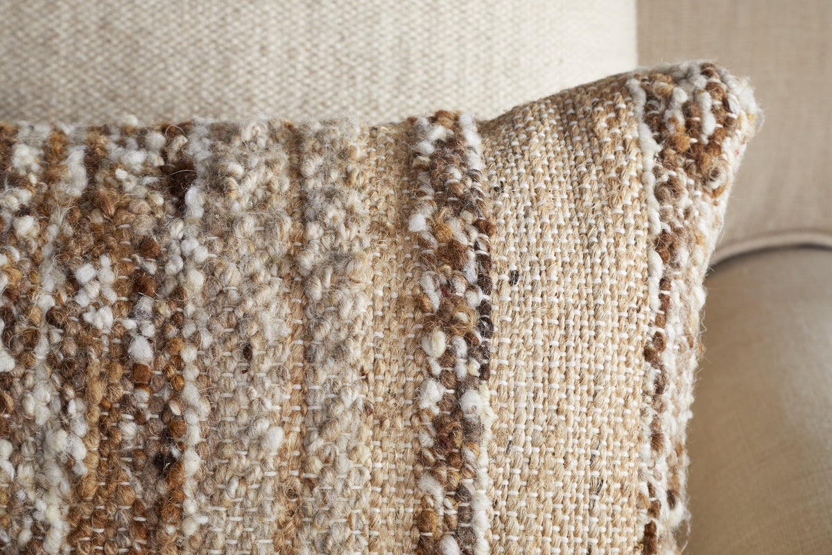 Maua Statement Boucle Lumbar Cushion Cover - Mocha