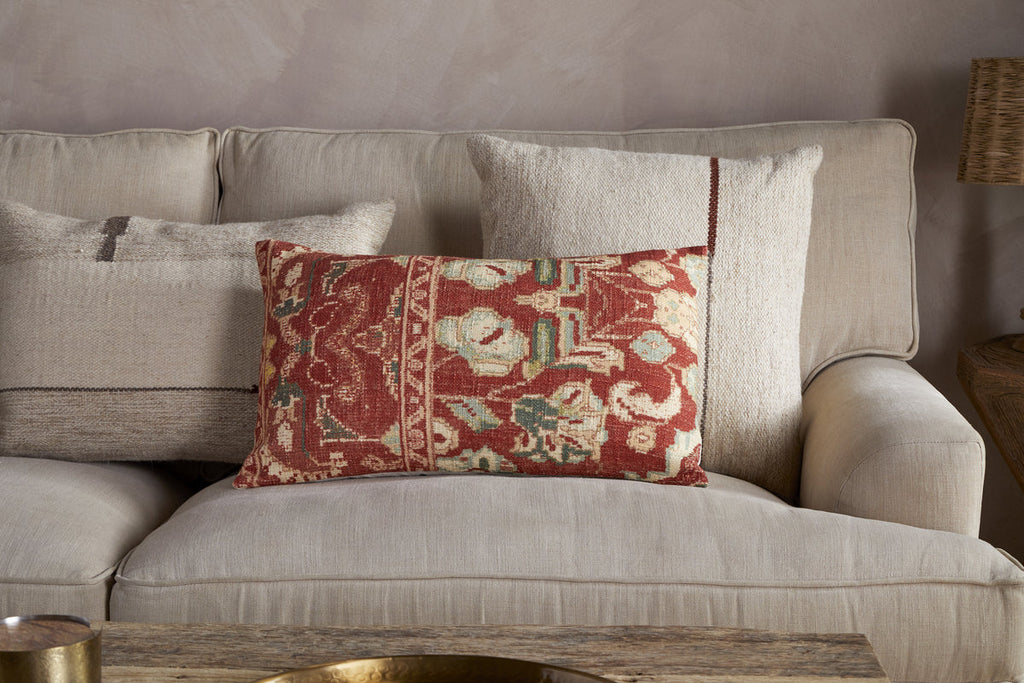Selyo Tapestry Cushion Cover - Terracotta & Rust