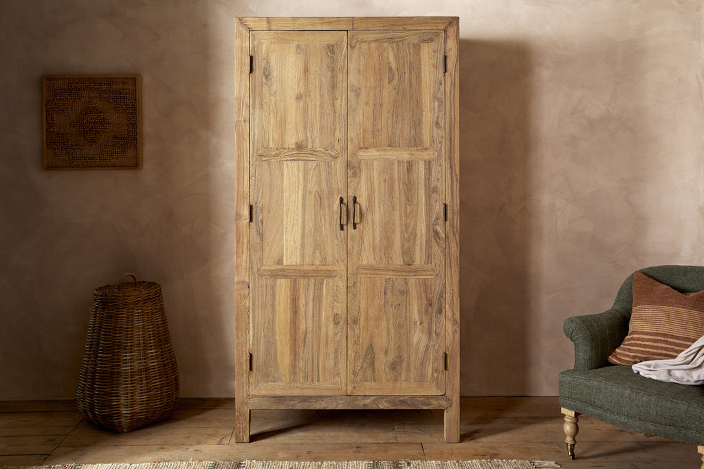 Iya Reclaimed Wood Wardrobe - Natural