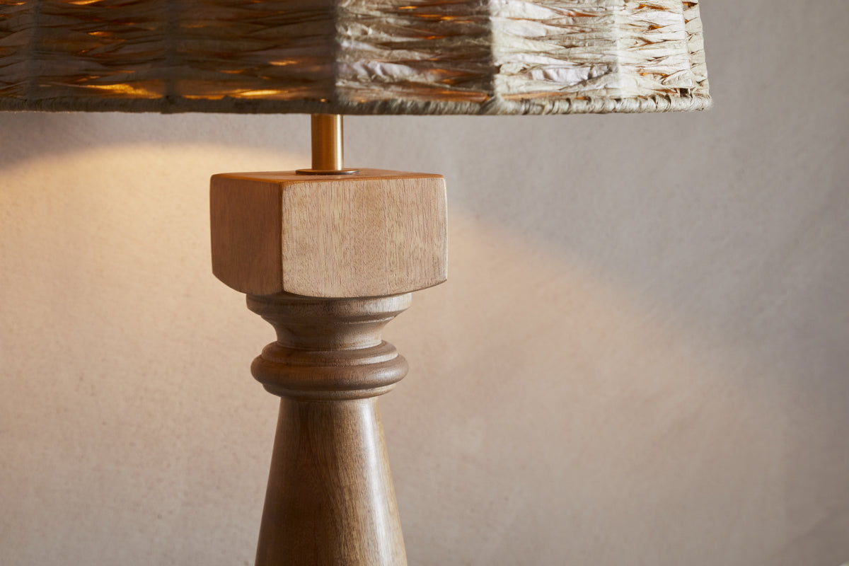 Hega Mango Wood Lamp Base - Natural