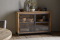 Nirvi Mango Wood & Iron Sideboard - Black