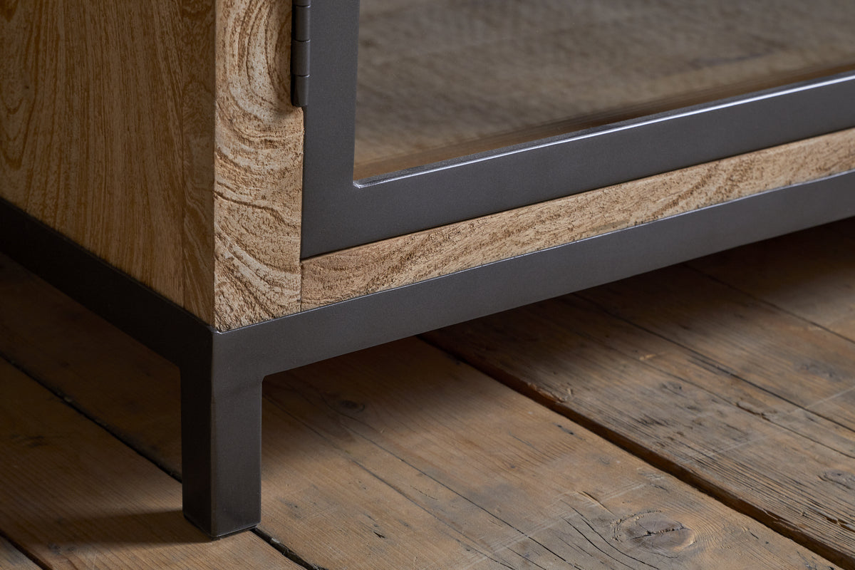 Nirvi Mango Wood & Iron Sideboard - Black