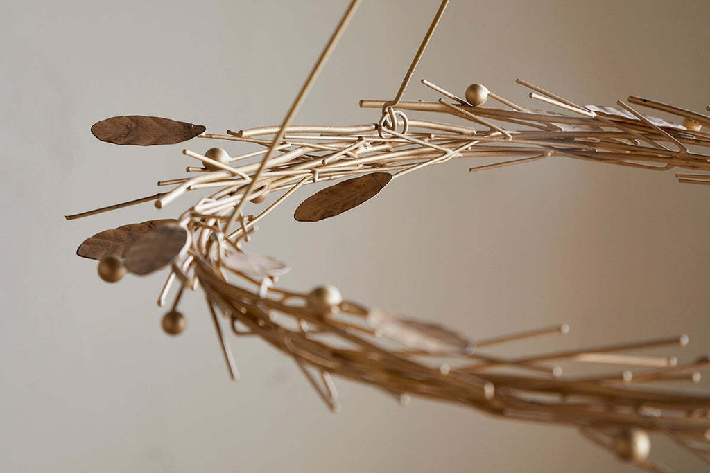 Natesa Hanging Wreath - Brass