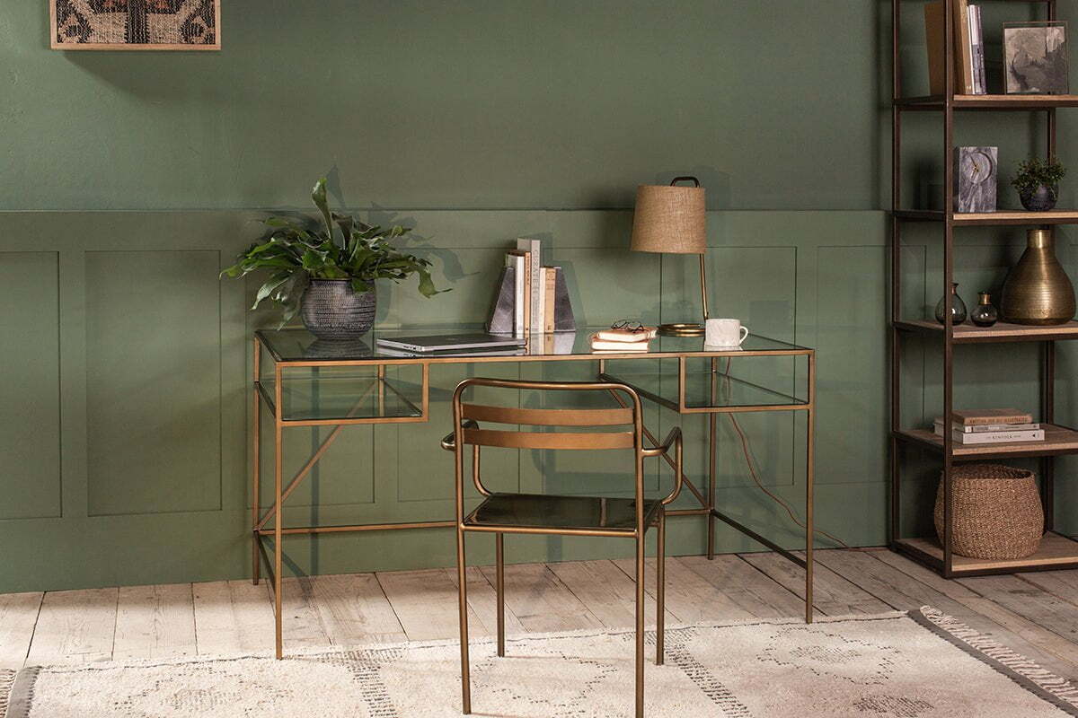 Nakuru Iron & Glass Desk