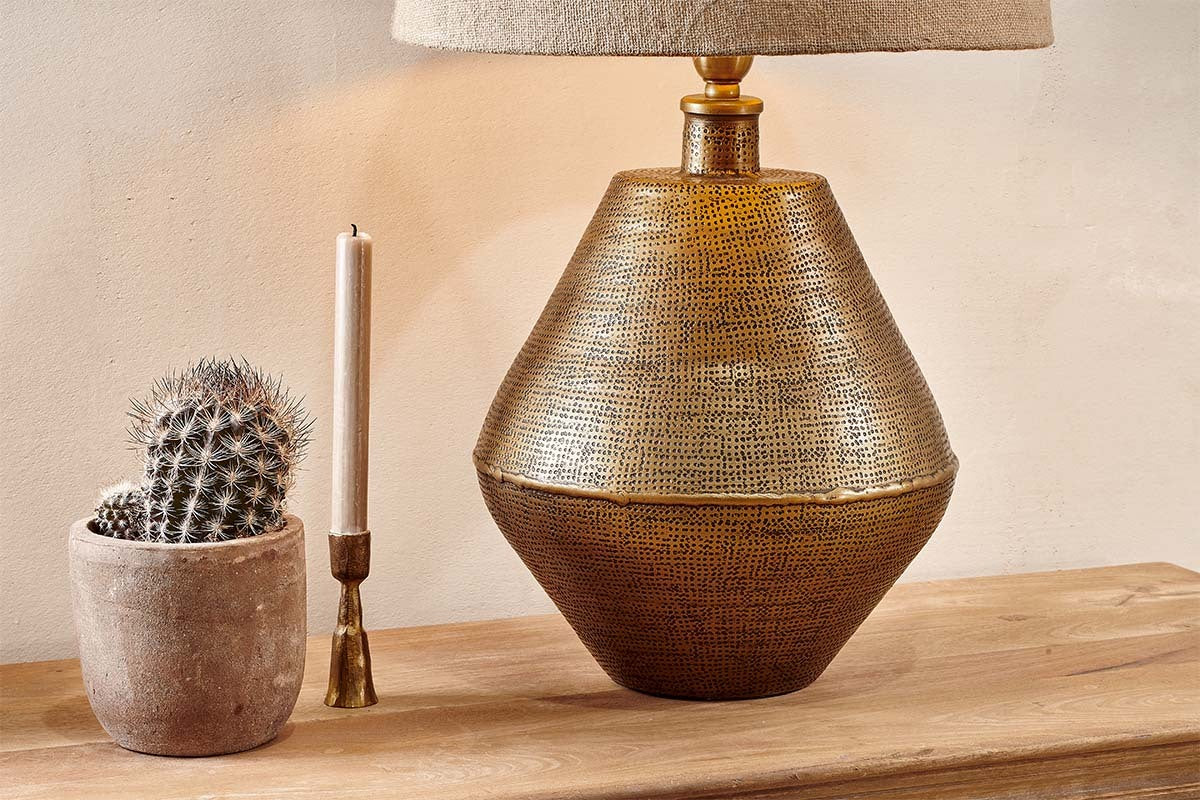 Nalgonda Lamp Base - Antique Brass - Small
