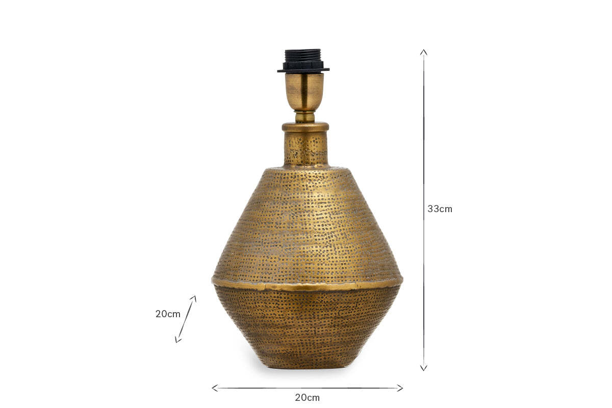 Nalgonda Lamp Base - Antique Brass - Small