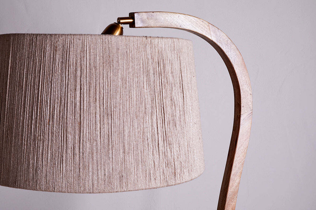 Namira Mango Wood Floor Lamp Base - Natural
