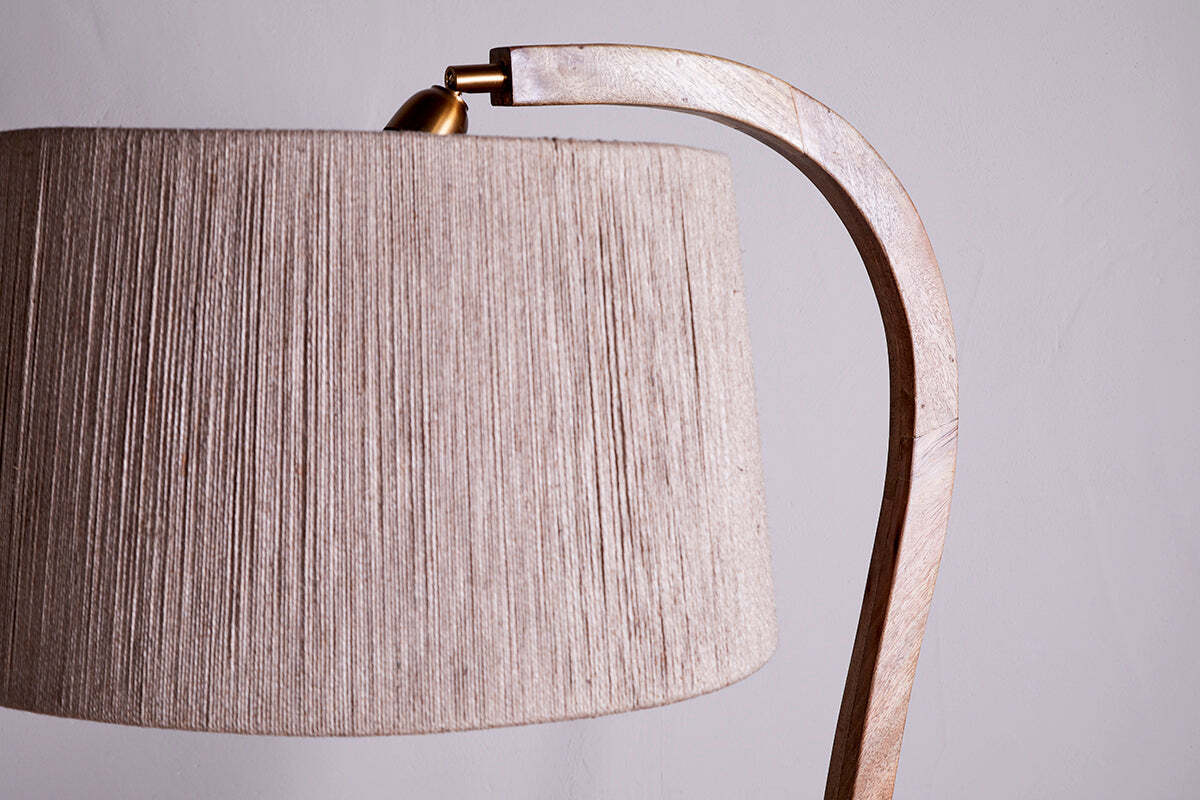 Namira Mango Wood Floor Lamp Base - Natural