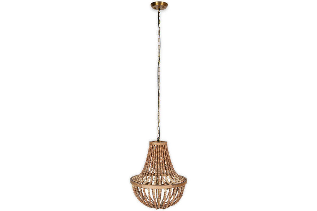 Neela Mango Wood Pendant - Natural