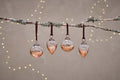 Nevasa Baubles - Clear & Antique Copper (Set of 4)