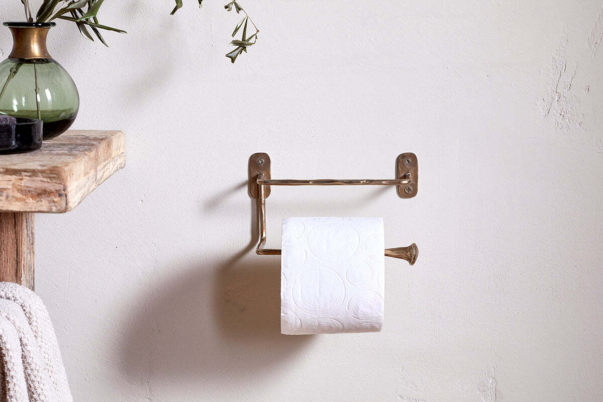 Olani Toilet Roll Holder - Antique Brass