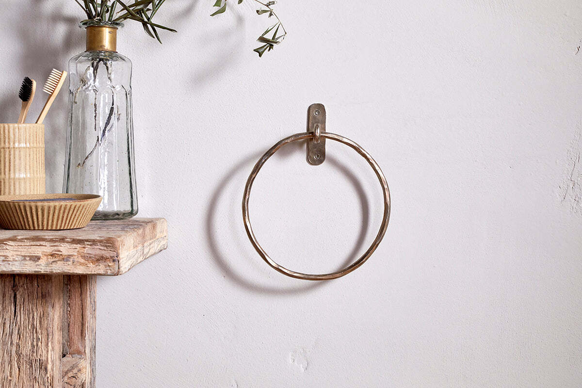 Olani Towel Ring - Antique Brass