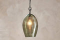 Otoro Recycled Glass Pendant - Green - Large Oval