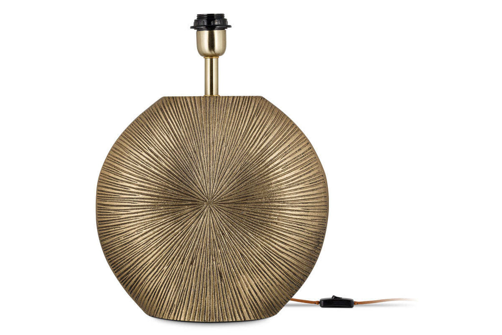 Ramvas Etched Table Lamp Base - Antique Brass