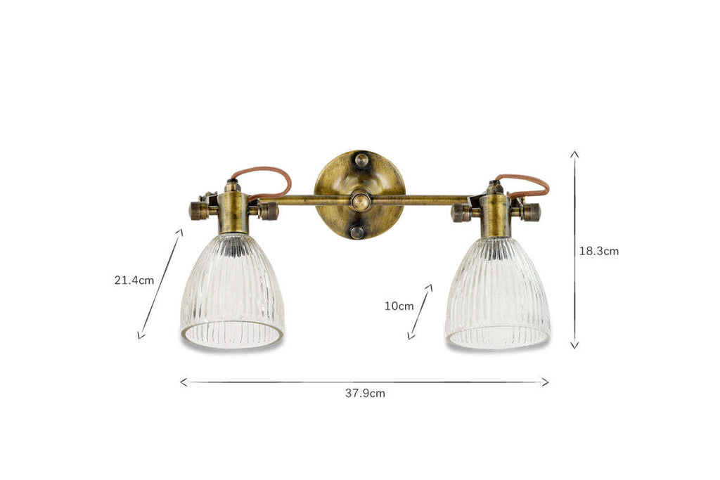 Rarni Recycled Glass Double Wall Light