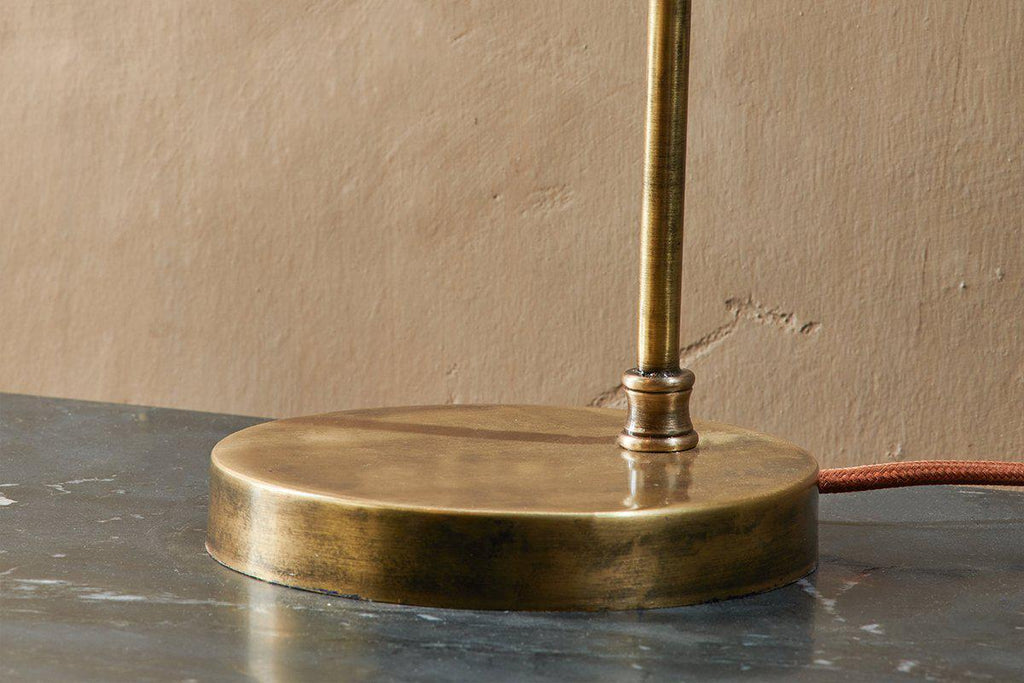 Rarni Recycled Glass Table Lamp - Antique Brass