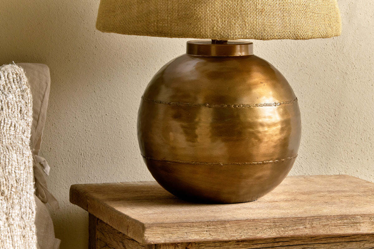 Rasan Table Lamp Base - Antique Brass