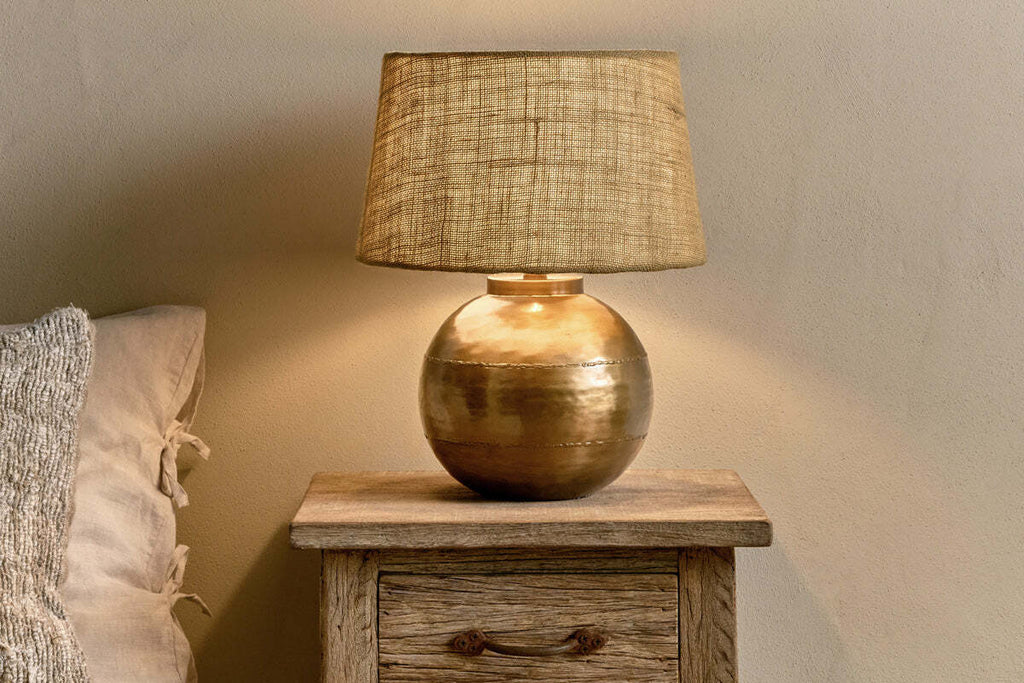 Rasan Table Lamp Base - Antique Brass