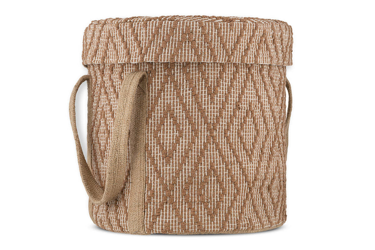 Renu Jute Laundry Basket - Rust & Natural