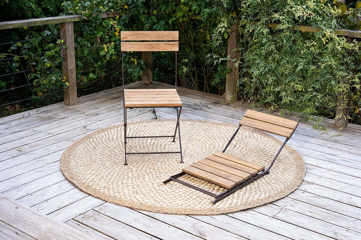 Rishikesh Reclaimed Wood & Iron Folding Chairs - (Set of 2)