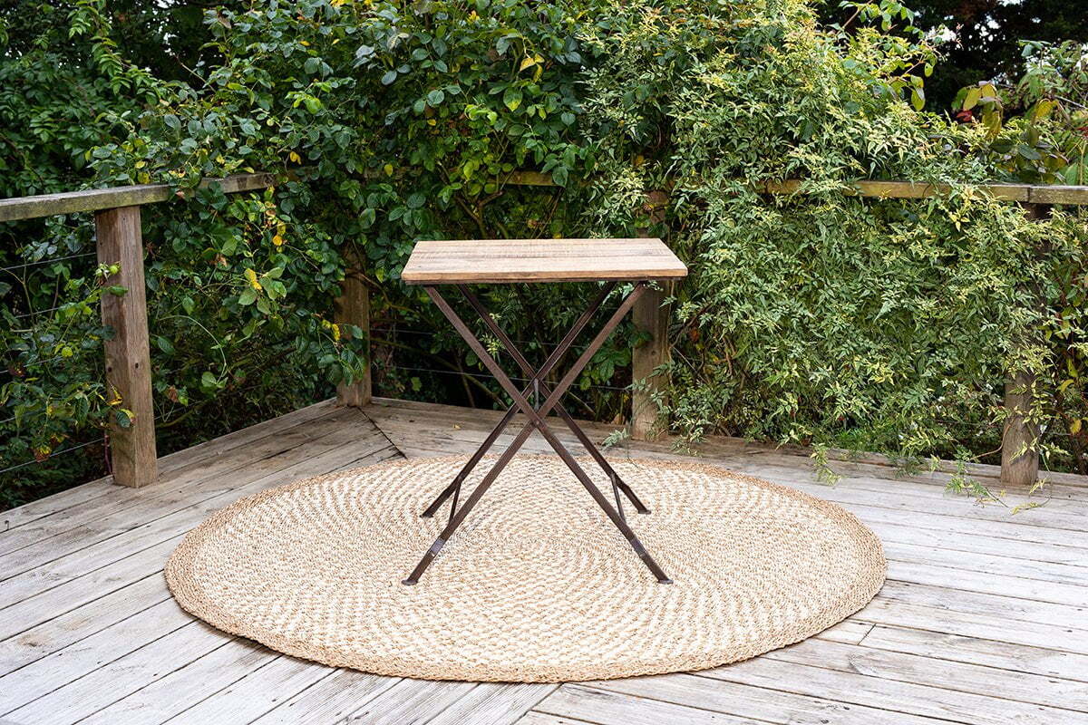 Rishikesh Reclaimed Wood & Iron Folding Table