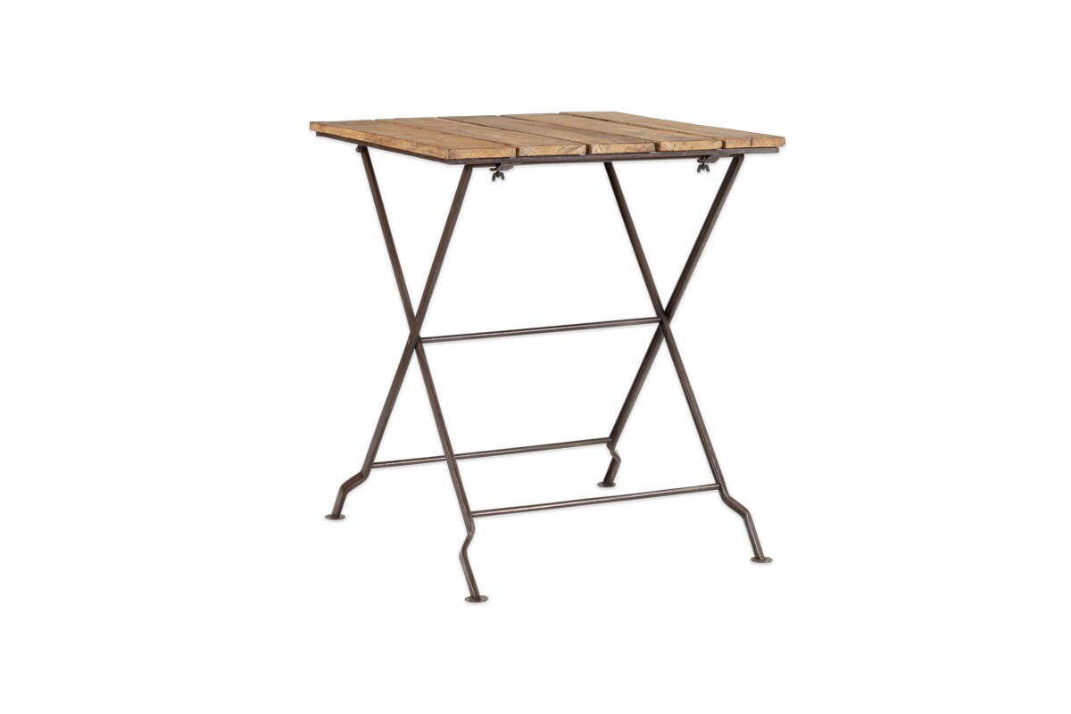 Rishikesh Reclaimed Wood & Iron Folding Table