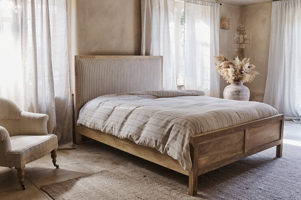 Sanja Stripe Bed - Natural