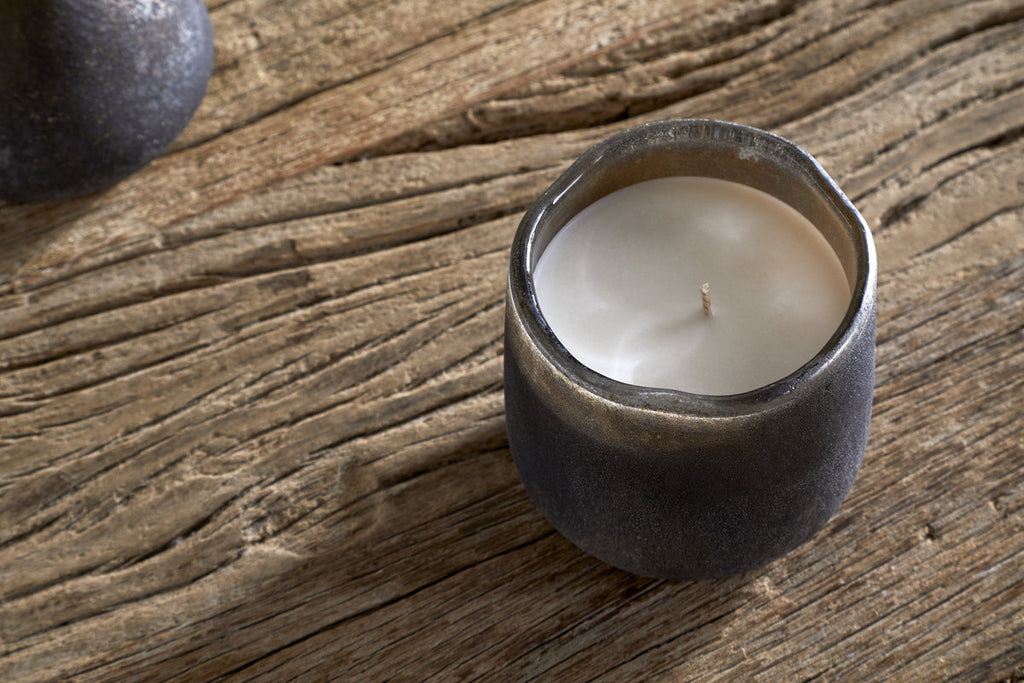 Cedarwood & Fig 1 Wick Scented Candle - Frosted Black - 1 Wick