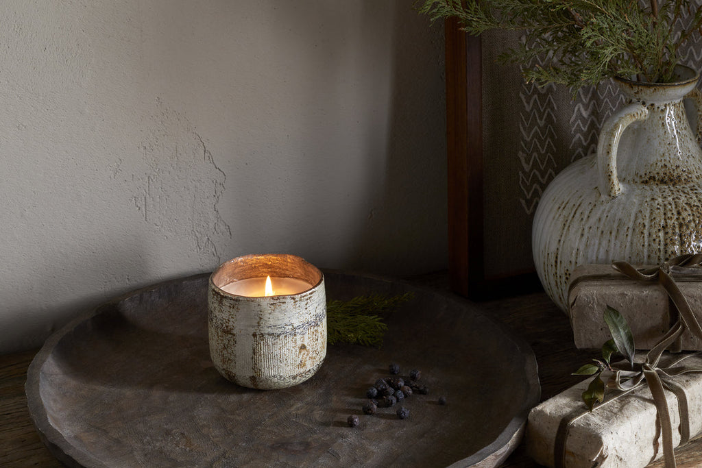 Juniper & Fir 1 Wick Scented Candle - Antique Gold - 1 Wick
