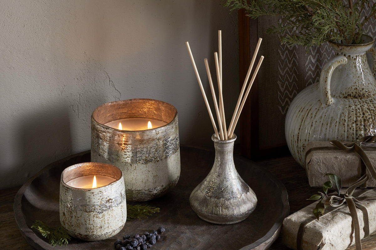 Juniper & Fir 1 Wick Scented Candle - Antique Gold - 1 Wick